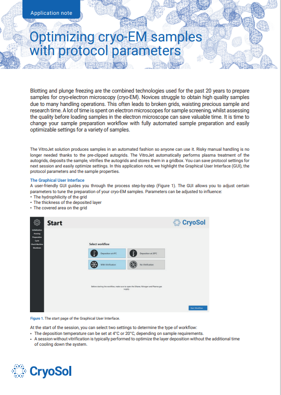 optimizing cryo-em samples with Protocol parameters - cover